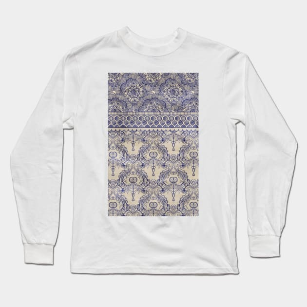 Vintage Wallpaper Long Sleeve T-Shirt by micklyn